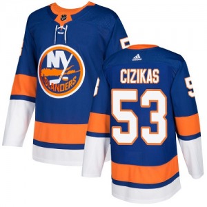 Authentic Adidas Youth Casey Cizikas Royal Blue Home Jersey - NHL New York Islanders