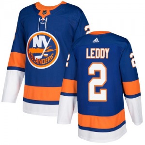 Authentic Adidas Youth Nick Leddy Royal Blue Home Jersey - NHL New York Islanders