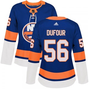 Authentic Adidas Women's William Dufour Royal Home Jersey - NHL New York Islanders